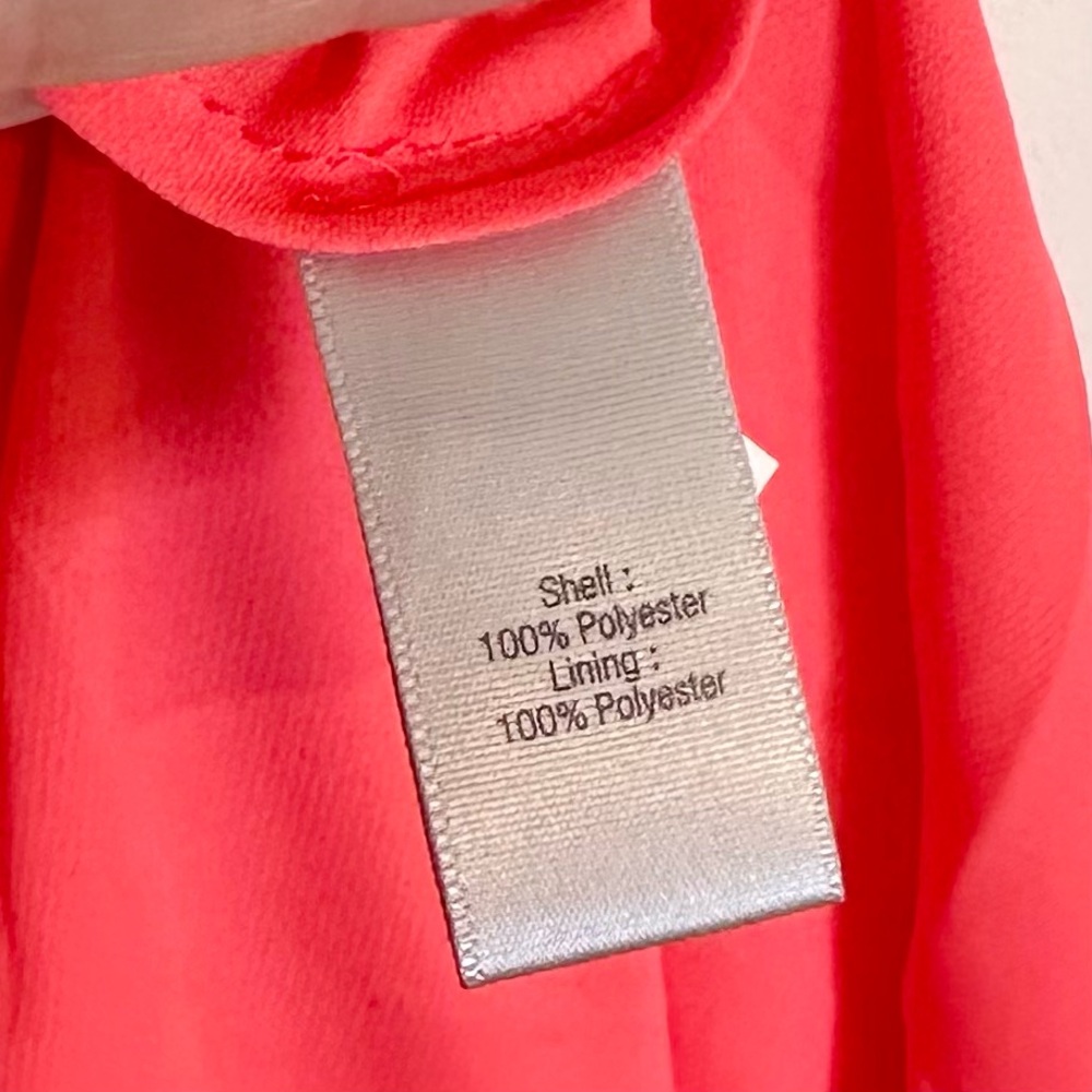 NWT Jennifer Lopez Coral Pink Ruffle Halter High Low Dress - Size: Large - Picture 3 of 10